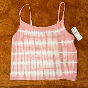 NWT American Eagle Tie Dye Pink Cropped Tank | M